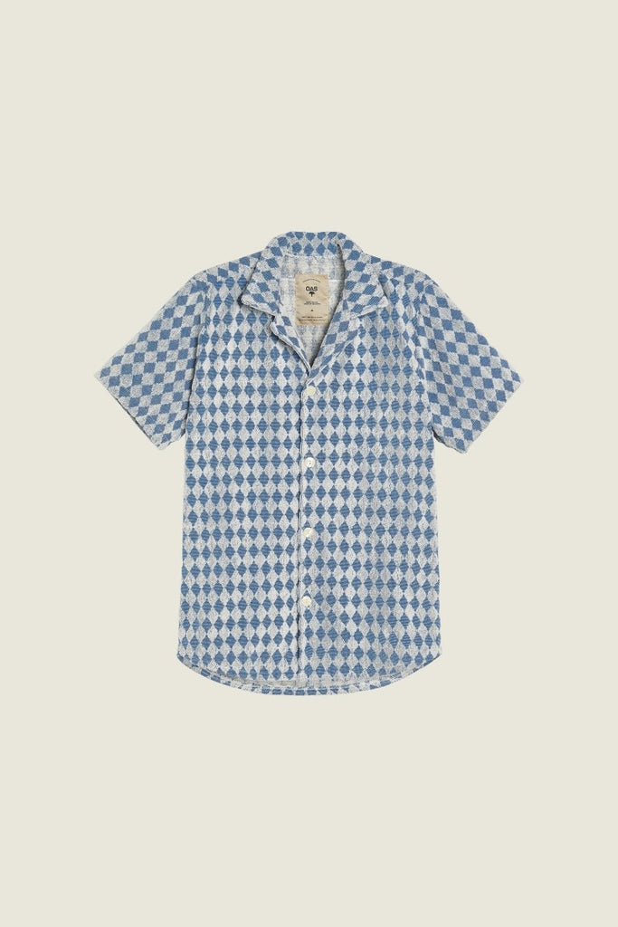 Cuba Terry Shirt / Navy Diamonds - STER/EO MUCShirt Short SleeveOASMBlue