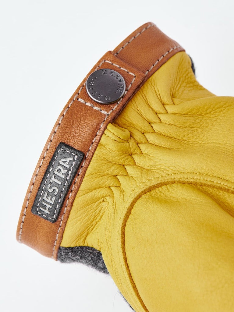 Deerskin Wool Tricot / Charcoal Natural Yellow - STER/EO MUCGlovesHestra8Yellow