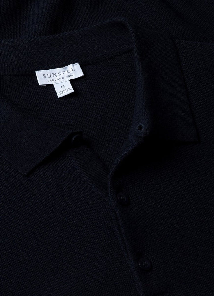 Fine Texture Polo Shirt / Navy - STER/EO MUCPolo - ShirtsSunspelMBlue